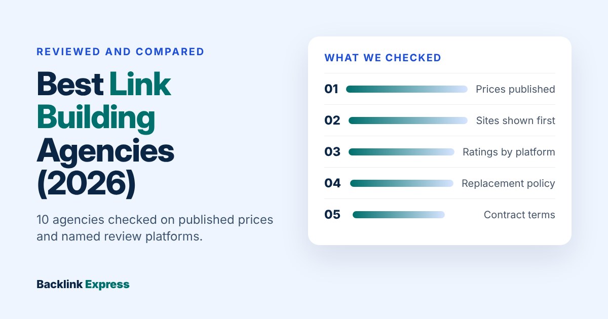 Best Link Building Agencies (2026)