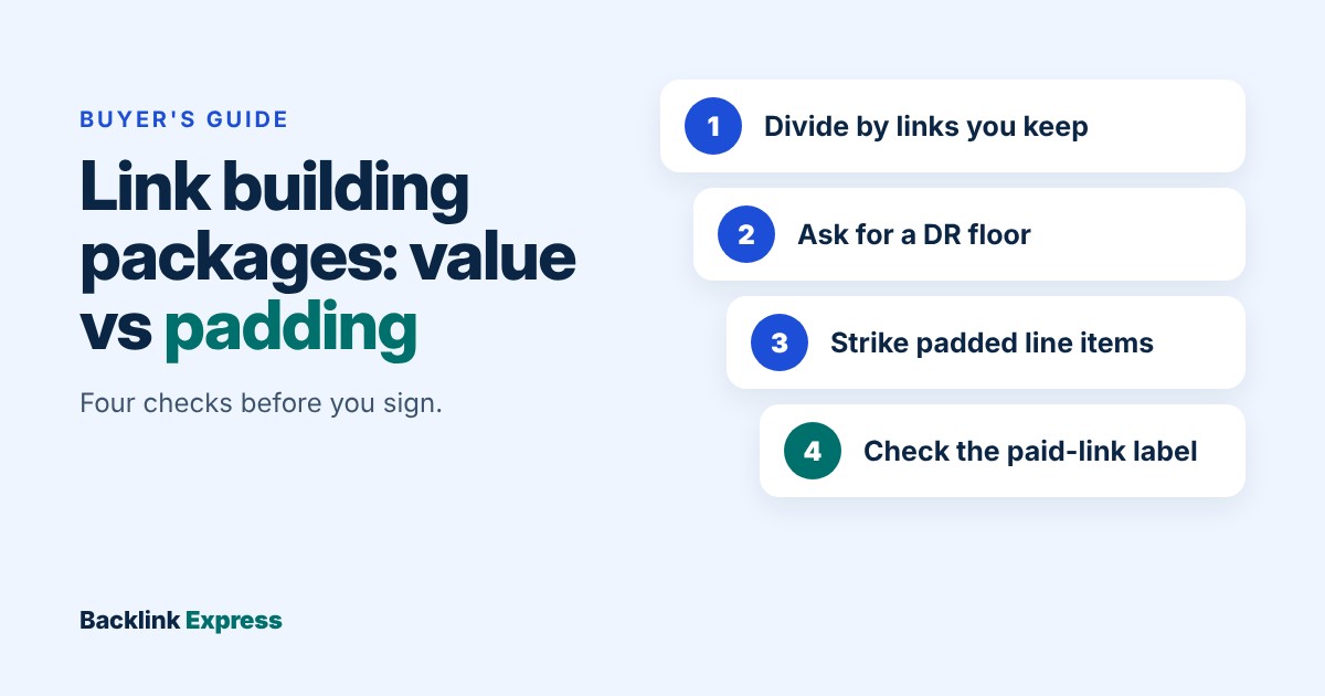 Link Building Packages: Value vs Padding